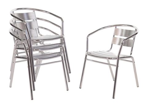 Borelo Aluminium Stacking Chairs (Pack 4)